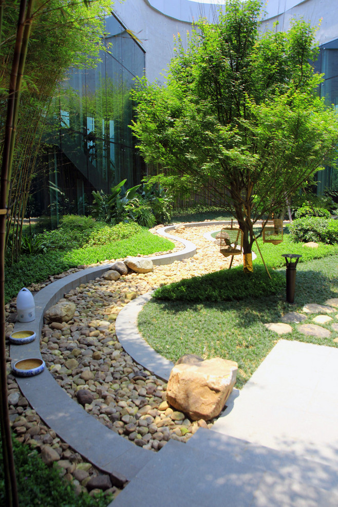 福州融汇桂湖酒店展示区景观设计 旱溪